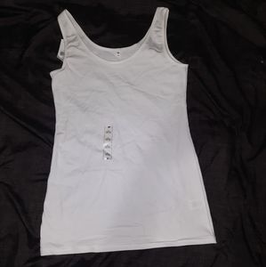 Buckle White Tank Top